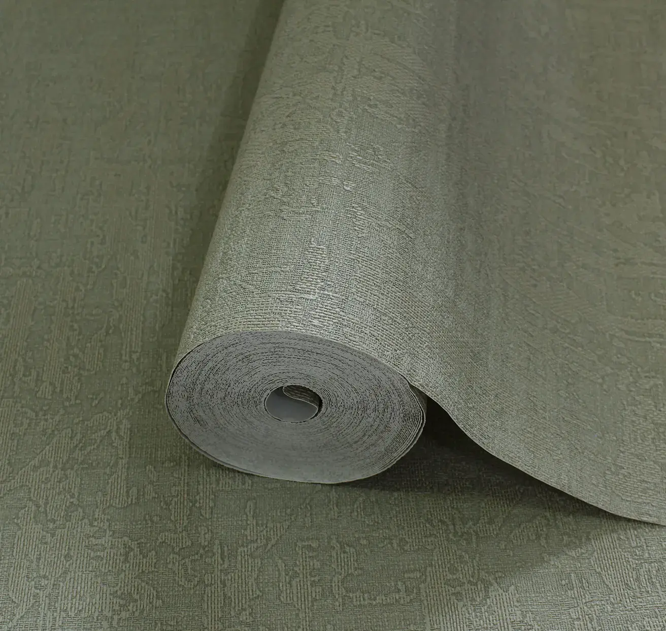 Green Embossed Wallpaper – Natural Serenity (24114-3)